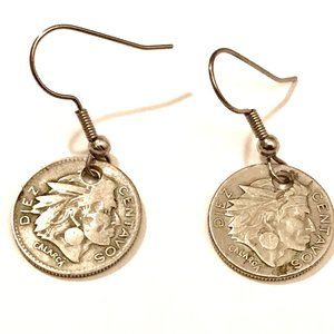 NWT Republic of Colombia Coin Earrings